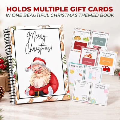 Christmas Gift Card Book – 12 Gift Card Pages & Personal Message Holder