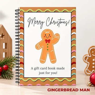 Christmas Gift Card Book – 12 Gift Card Pages & Personal Message Holder