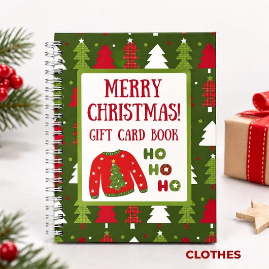 Christmas Gift Card Book – 12 Gift Card Pages & Personal Message Holder