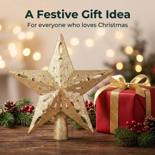 Snowflake Projector Star Tree Topper