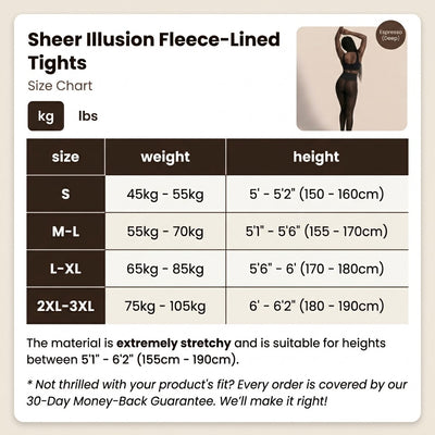 Sheer Illusion Fleece-Lined Tights