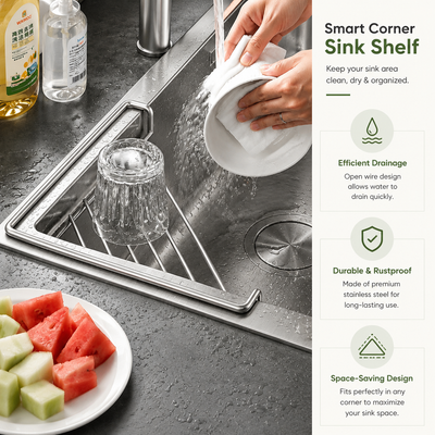 The Smart Corner Sink Shelf