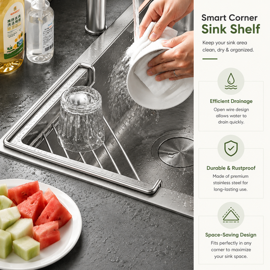 The Smart Corner Sink Shelf