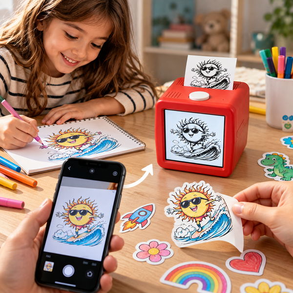 From drawing to real sticker