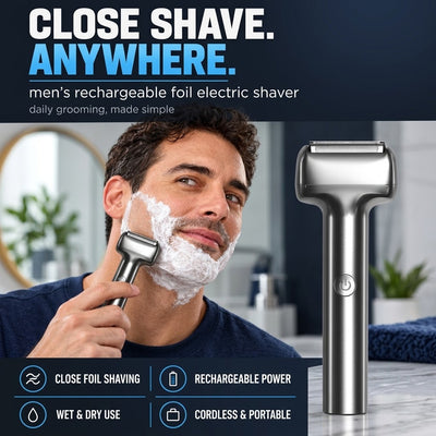 2026 Men's Rechargeable Foil Electric Shaver