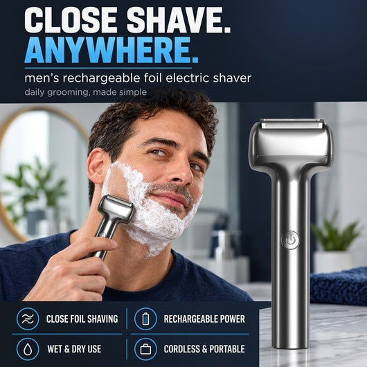 2026 Men's Rechargeable Foil Electric Shaver