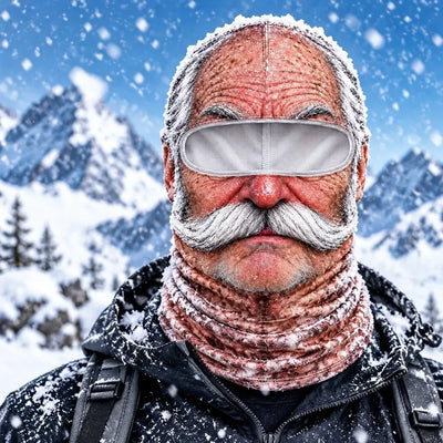Old Man Ski Mask 3D Funny Face Balaclava