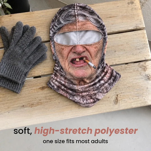 Old Man Ski Mask 3D Funny Face Balaclava