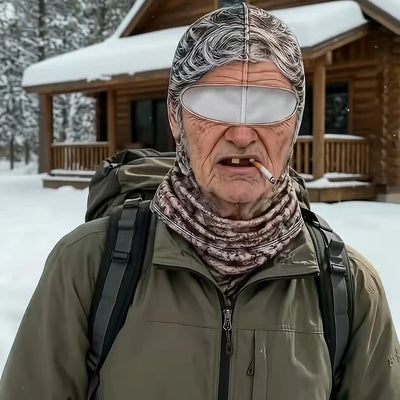 Old Man Ski Mask 3D Funny Face Balaclava