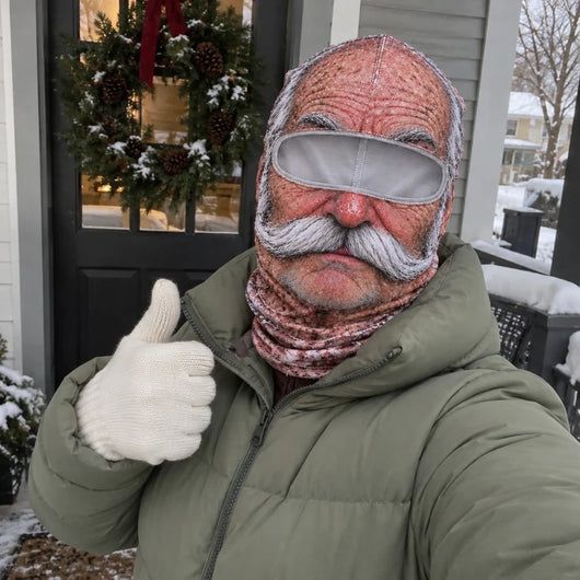 Old Man Ski Mask 3D Funny Face Balaclava