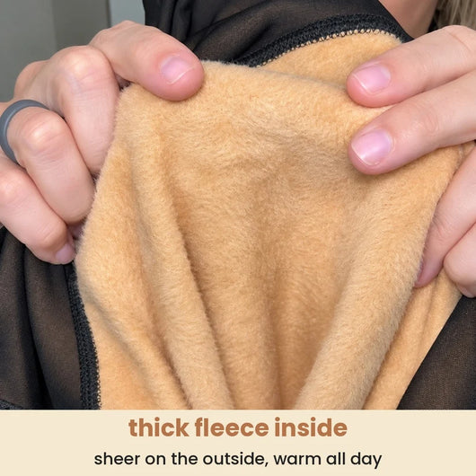 Sheer Illusion Fleece-Lined Tights