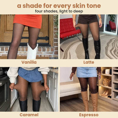 Sheer Illusion Fleece-Lined Tights