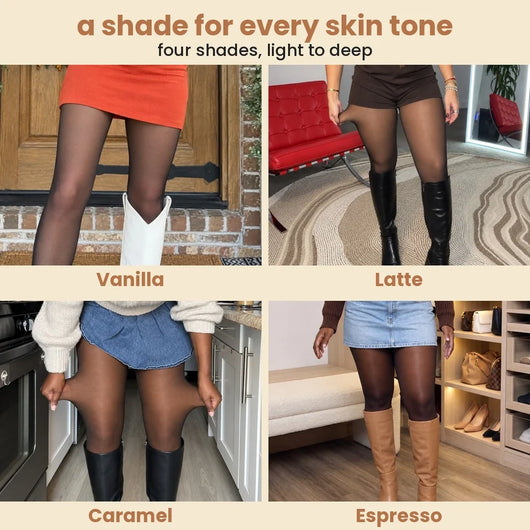 Sheer Illusion Fleece-Lined Tights