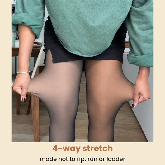 Sheer Illusion Fleece-Lined Tights